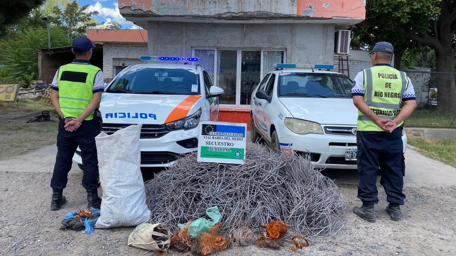 Materiales no ferrosos: Policía decomisó carga ilegal en Barda del Medio